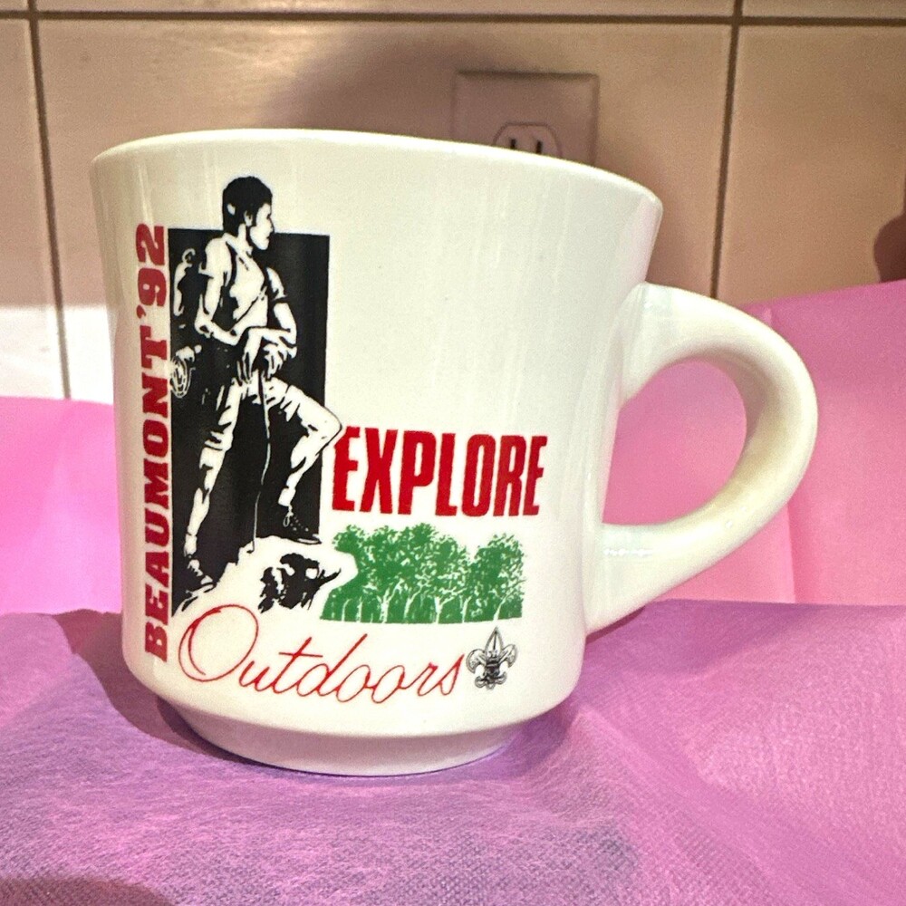 Beaumont '82 Ceramic Coffee Mug 12 fl oz White Explore Outdoors Graphic